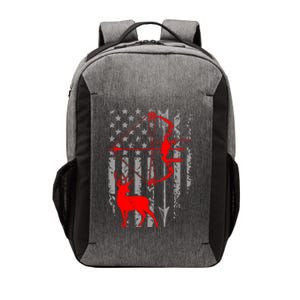 Deer Hunting American Flag Gift Bow Cool Hunting Gift For Hunters Vector Backpack