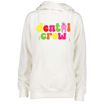 Dental Hygienist Assistants Dental Crew Womens Funnel Neck Pullover Hood