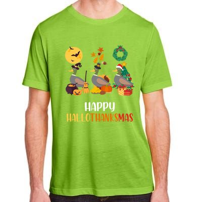 Duck Halloween And Merry Christmas Happy Hallothanksmas Meaningful Gift Adult ChromaSoft Performance T-Shirt