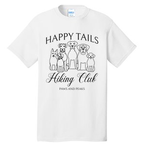 Dog Hiking Adventure Club Mountain Outdoors Tall T-Shirt