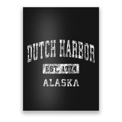 Dutch Harbor Alaska Ak Vintage Established Poster