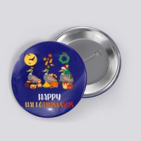 Duck Halloween And Merry Christmas Happy Hallothanksmas Gift Button