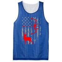 Deer Hunting American Flag Bow Hunting Patriotic Hunters Gift Mesh Reversible Basketball Jersey Tank