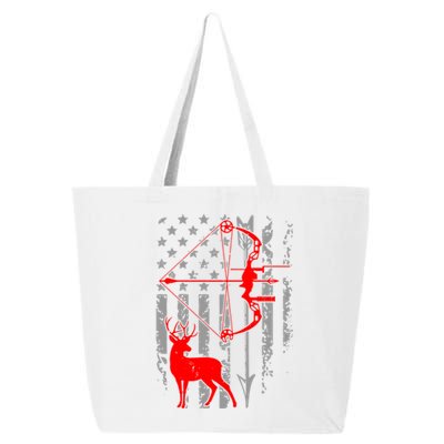 Deer Hunting American Flag Bow Hunting Patriotic Hunters Gift 25L Jumbo Tote