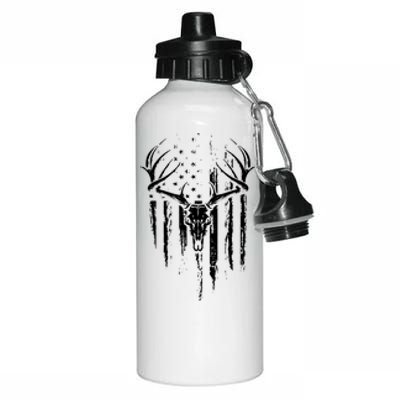 Deer Hunting American Flag Bowhunting Whitetail Bow Hunter Aluminum Water Bottle