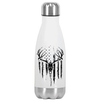 Deer Hunting American Flag Bowhunting Whitetail Bow Hunter Stainless Steel Insulated Water Bottle