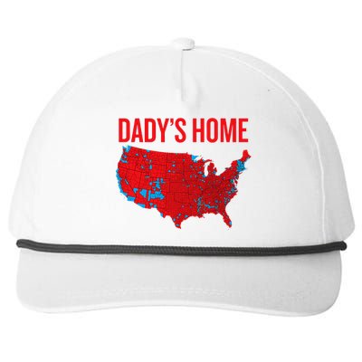 DaddyS Home Accurate Map Of 2024 Election Results Graphic Snapback Five-Panel Rope Hat