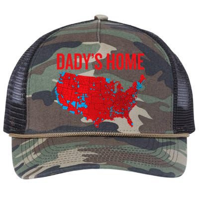 DaddyS Home Accurate Map Of 2024 Election Results Graphic Retro Rope Trucker Hat Cap