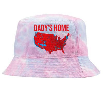 DaddyS Home Accurate Map Of 2024 Election Results Graphic Tie-Dyed Bucket Hat