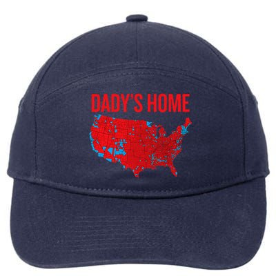 DaddyS Home Accurate Map Of 2024 Election Results Graphic 7-Panel Snapback Hat