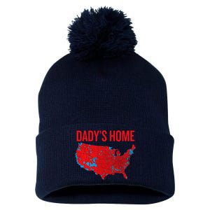 DaddyS Home Accurate Map Of 2024 Election Results Graphic Pom Pom 12in Knit Beanie