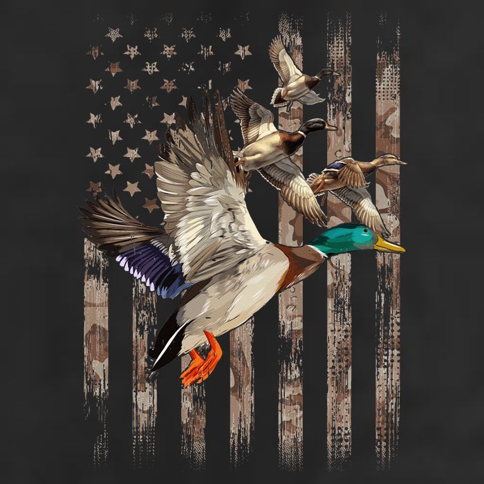 Duck Hunter American Flag Waterfowl Hunting Camouflage Adult Drive Performance Visor