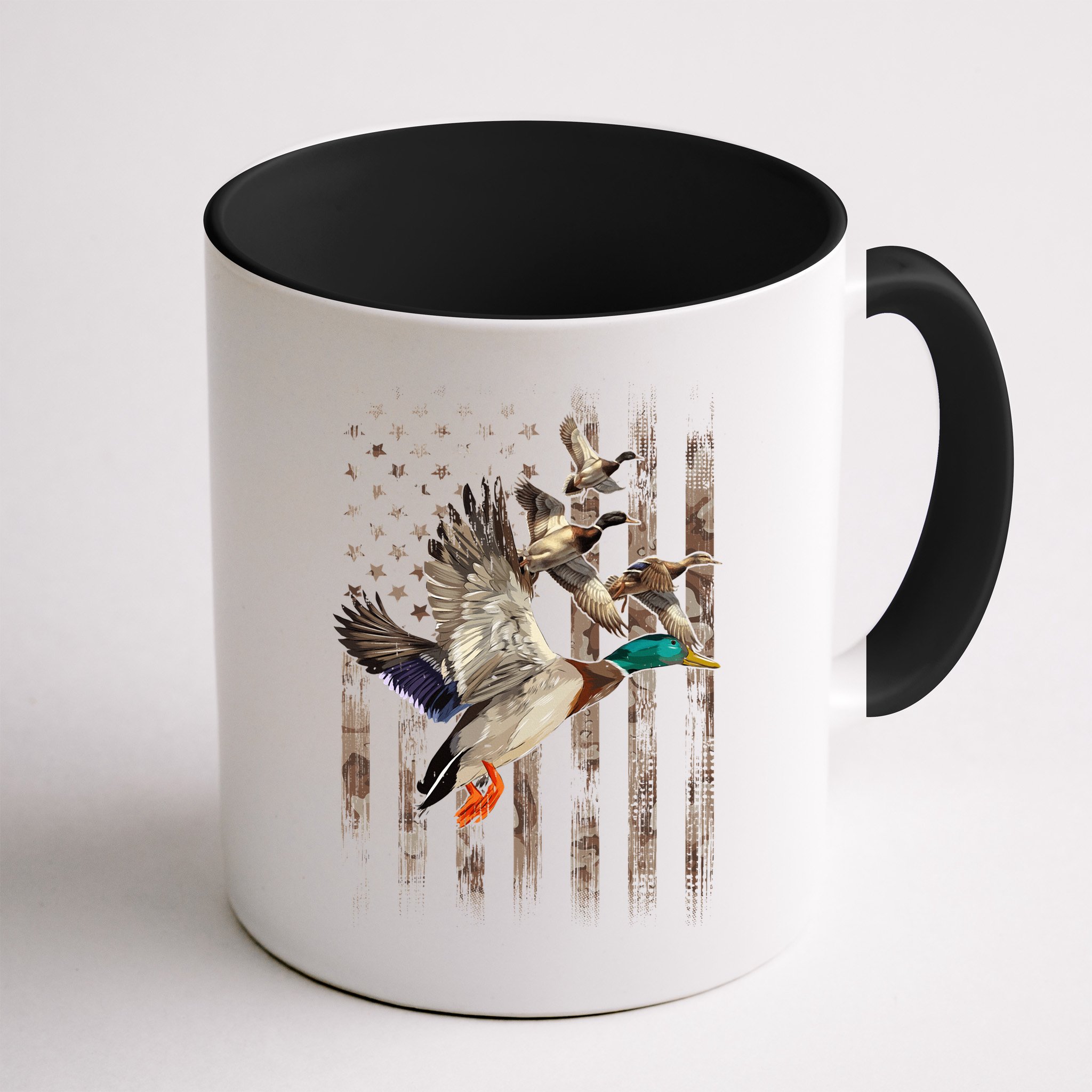 Duck Hunter American Flag Waterfowl Hunting Camouflage Mug