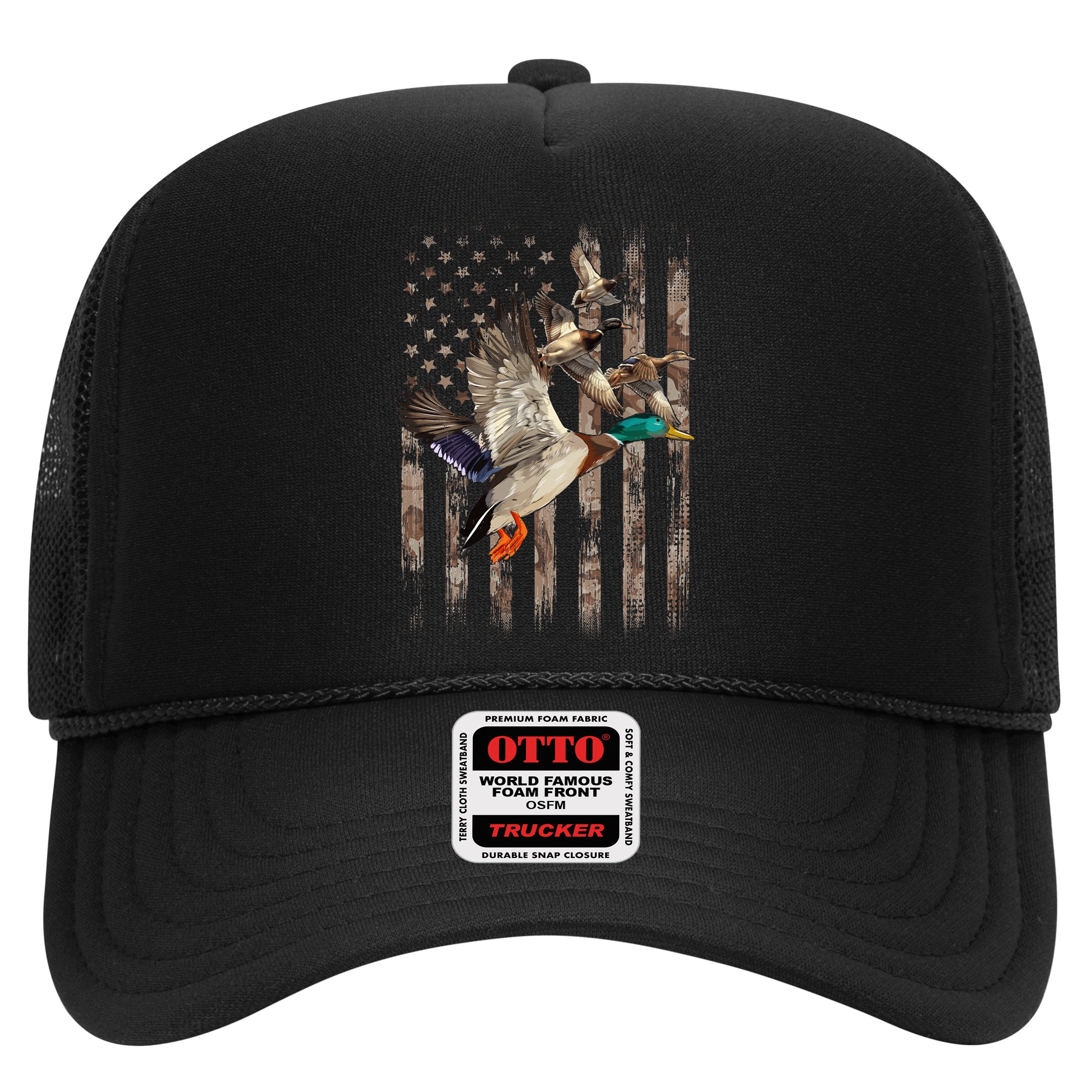 Duck Hunter American Flag Waterfowl Hunting Camouflage Hat