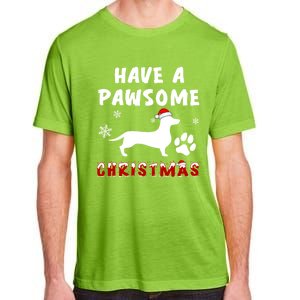 Dachshund Have A Pawsome Christmas Gift Adult ChromaSoft Performance T-Shirt