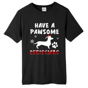 Dachshund Have A Pawsome Christmas Gift Tall Fusion ChromaSoft Performance T-Shirt