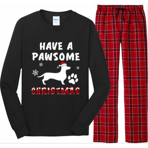 Dachshund Have A Pawsome Christmas Gift Long Sleeve Pajama Set