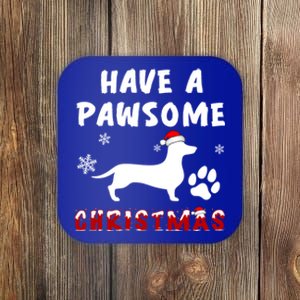 Dachshund Have A Pawsome Christmas Gift Coaster