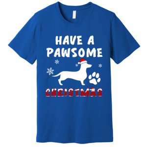 Dachshund Have A Pawsome Christmas Gift Premium T-Shirt