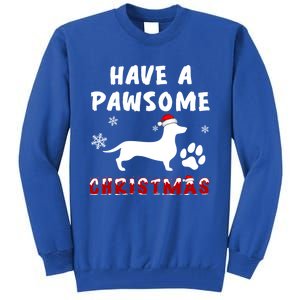 Dachshund Have A Pawsome Christmas Gift Tall Sweatshirt