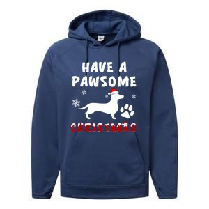 Dachshund Have A Pawsome Christmas Gift Performance Fleece Hoodie