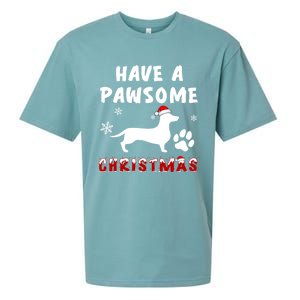 Dachshund Have A Pawsome Christmas Gift Sueded Cloud Jersey T-Shirt