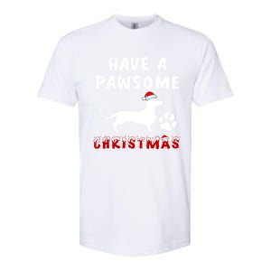 Dachshund Have A Pawsome Christmas Gift Softstyle CVC T-Shirt