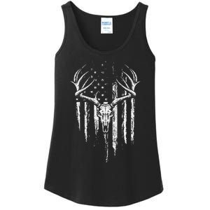 Deer Hunting American Flag Bowhunting Whitetail Bow Hunter Ladies Essential Tank