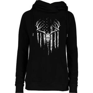 Deer Hunting American Flag Bowhunting Whitetail Bow Hunter Womens Funnel Neck Pullover Hood