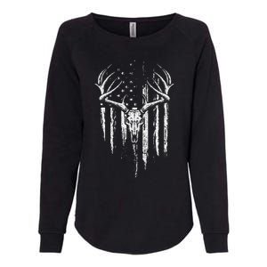 Deer Hunting American Flag Bowhunting Whitetail Bow Hunter Womens California Wash Sweatshirt