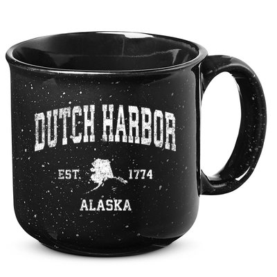 Dutch Harbor Alaska Ak Vintage Sports 15oz Campfire Ceramic Mug