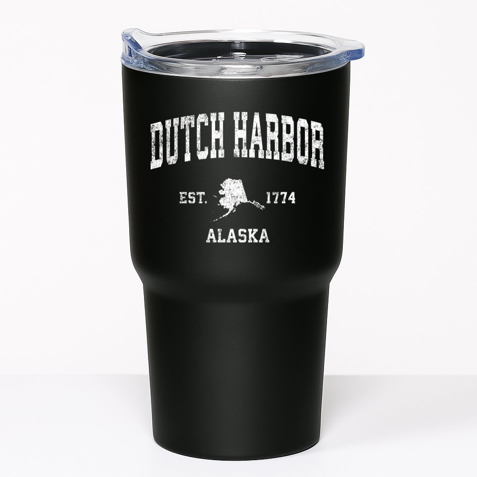 Dutch Harbor Alaska Ak Vintage Sports Tumbler