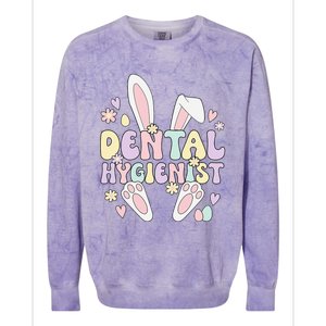 Dental Hygienist Bunny Dental Hygiene Easter Day Colorblast Crewneck Sweatshirt