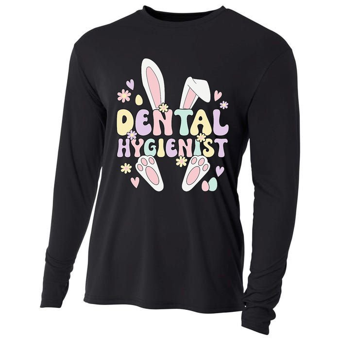 Dental Hygienist Bunny Dental Hygiene Easter Day Cooling Performance Long Sleeve Crew