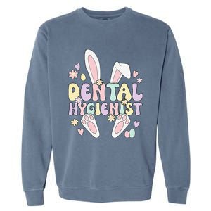 Dental Hygienist Bunny Dental Hygiene Easter Day Garment-Dyed Sweatshirt