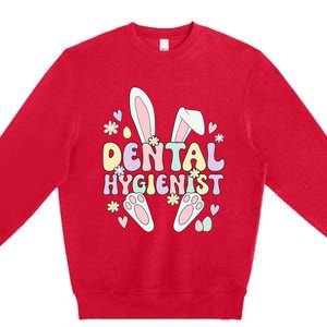 Dental Hygienist Bunny Dental Hygiene Easter Day Premium Crewneck Sweatshirt