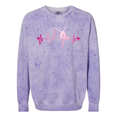 Dance Heart Beat Gift Dancing Dancer Ballet Gift Colorblast Crewneck Sweatshirt