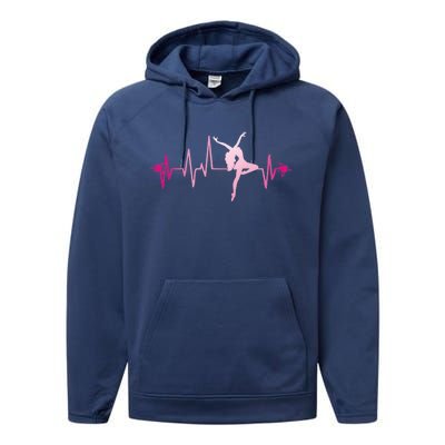 Dance Heart Beat Gift Dancing Dancer Ballet Gift Performance Fleece Hoodie