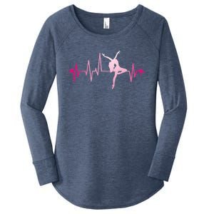 Dance Heart Beat Gift Dancing Dancer Ballet Gift Women's Perfect Tri Tunic Long Sleeve Shirt