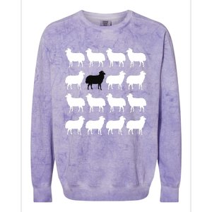 Diana Holiday Black Sheepp Memorabilia Gift Colorblast Crewneck Sweatshirt