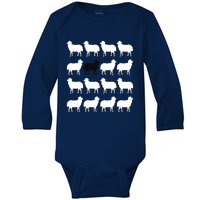 Diana Holiday Black Sheepp Memorabilia Gift Baby Long Sleeve Bodysuit