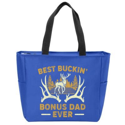 Deer Hunting Best Buckin Bonus Dad Ever Hunting Fathers Day Gift Zip Tote Bag