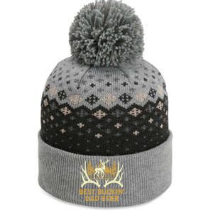 Deer Hunting Best Buckin Dad Ever Hunting Fathers Day Gift The Baniff Cuffed Pom Beanie