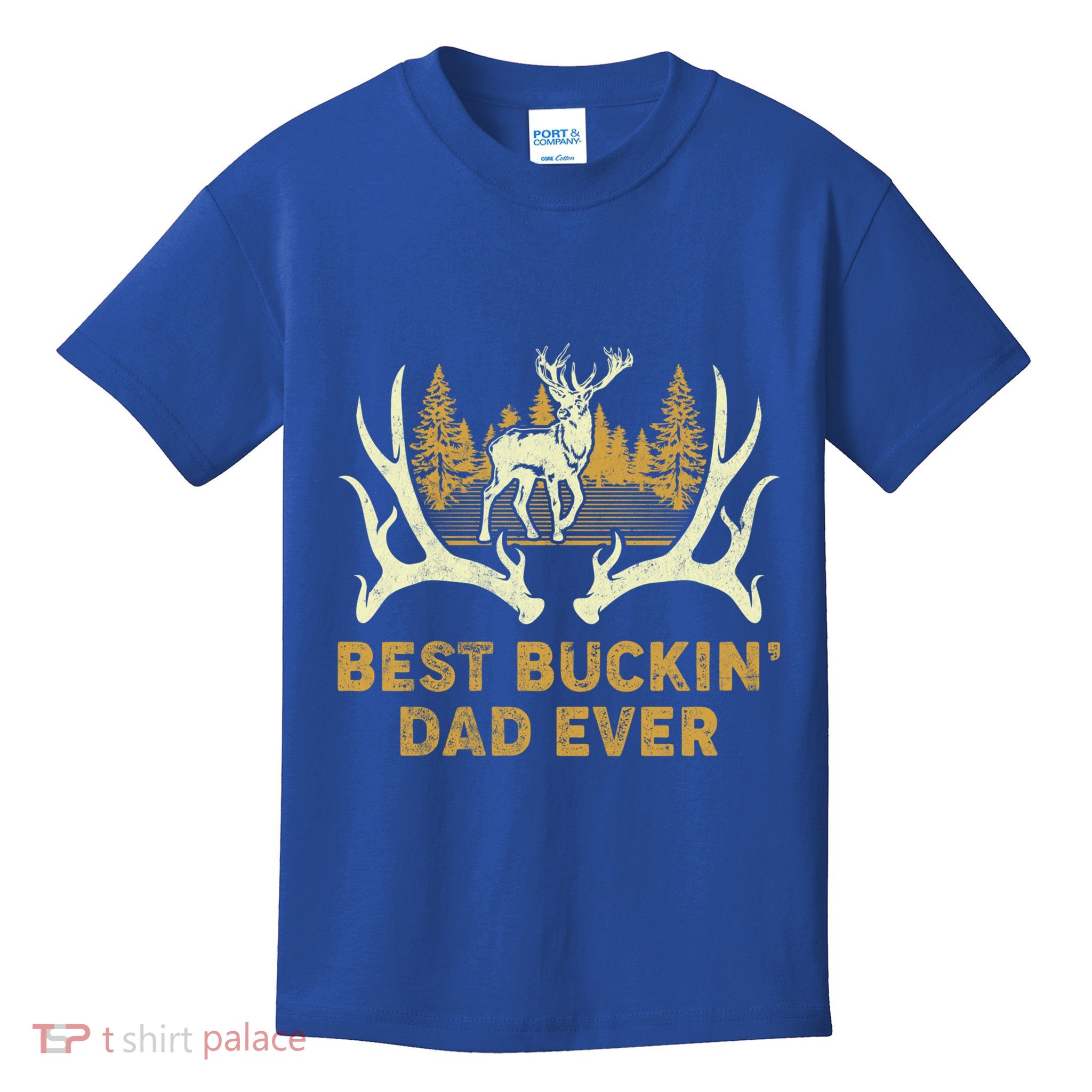Deer Hunting Best Buckin Dad Ever Hunting Fathers Day Gift Kids T-Shirt