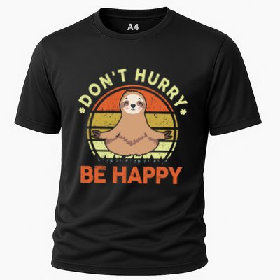 Dont Hurry Be Happy Funny Sloth Yoga Performance Shirt