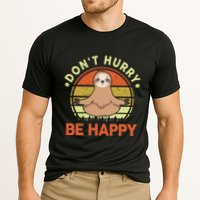 Dont Hurry Be Happy Funny Sloth Yoga Cooling Performance Crew T-Shirt