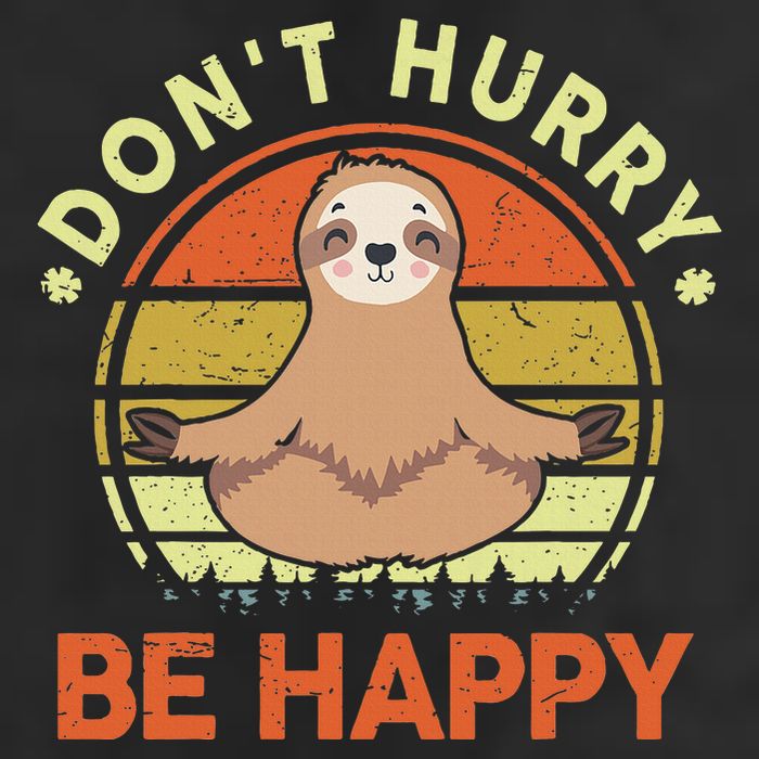 Dont Hurry Be Happy Funny Sloth Yoga 11oz C Handle Ceramic Mug