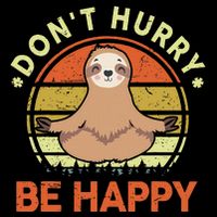 Dont Hurry Be Happy Funny Sloth Yoga 16 in Basic Backpack