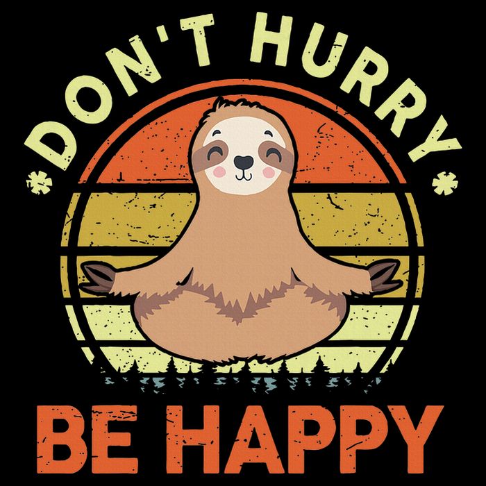 Dont Hurry Be Happy Funny Sloth Yoga 16 in Basic Backpack