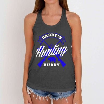 Daddys Hunting Buddy Father Son Matching Hunter Great Gift Women's Knotted Racerback Tank